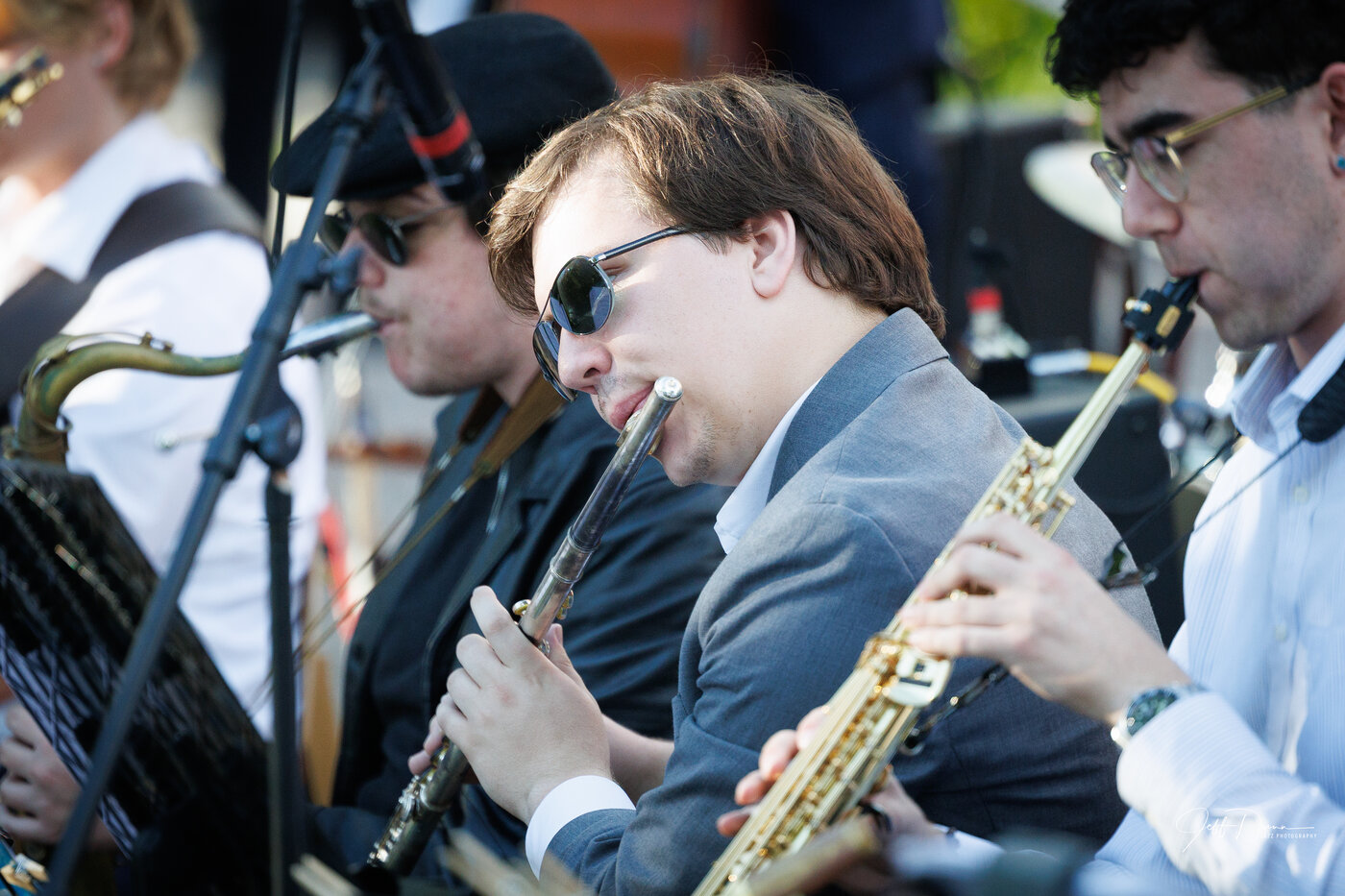 Andrew Wittmer on flute with the Gathering Orchestra